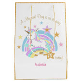Magische Unicorn Birthday Medium Cadeauzakje (Achterkant)