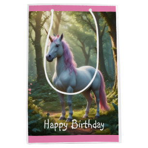 Magische Unicorn Birthday Medium Cadeauzakje