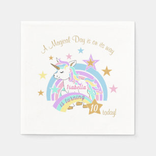 Magische Unicorn Birthday Servet