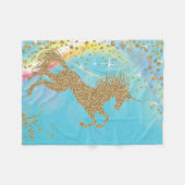 Magische Unicorn Blanket Fleece Deken (Voorkant (Horizontaal))