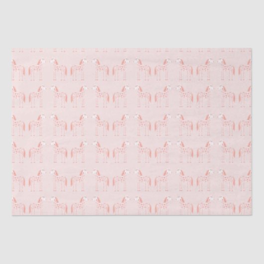 Magische Unicorn Blush Pink Tissuepapier (Voorkant)