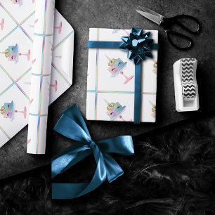 Magische Unicorn Cake   Fantastische Waterverf Cadeaupapier