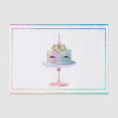 Magische Unicorn Cake | Fantastische Waterverf Tissuepapier (Voorkant)