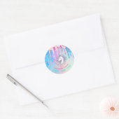 Magische unicorn Classic Round Sticker (Envelop)