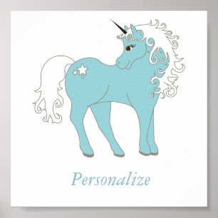 Magische Unicorn Cute en Schattig met Star Poster