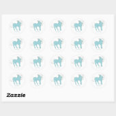 Magische Unicorn Cute en Schattig met Star Ronde Sticker (Vel)