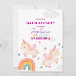 Magische Unicorn Dreamland Uitnodiging