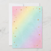 Magische Unicorn en regenboogdag Uitnodiging (Achterkant)