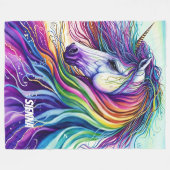 Magische Unicorn fleece deken (Voorkant (Horizontaal))