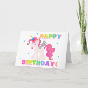 Magische Unicorn HAPPY BIRTHDAY-KAART VOOR KINDERE Kaart