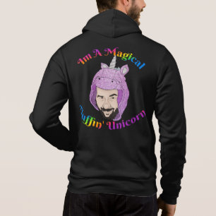 Magische Unicorn-Mannen Bella+Canvas, volledig Zip Hoodie