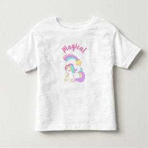 Magische Unicorn met Rainbow Shooting Star Kinder Shirts