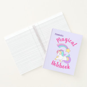 Magische Unicorn met Rainbow Shooting Star Notitieboek