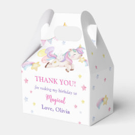 Magische Unicorn Rainbow Birthday Bedankdoosjes