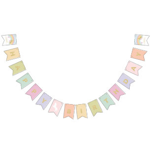 Magische Unicorn Rainbow Birthday Bunting Vlaggetjes