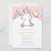 Magische Unicorn Rainbow Birthday Kaart (Voorkant)
