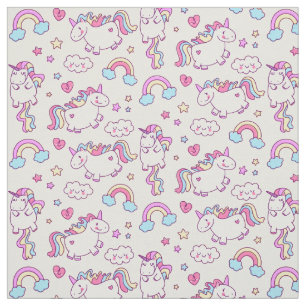 Magische Unicorn Rainbow Star en Cloud Stof