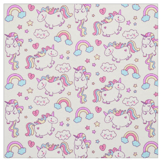 Magische Unicorn Rainbow Star en Cloud Stof