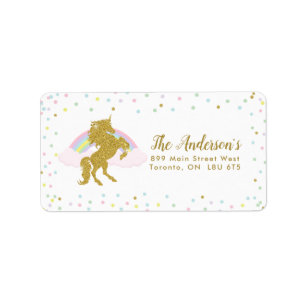 Magische Unicorn Return Labels