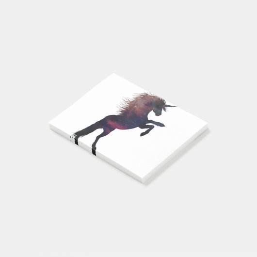 Magische Unicorn Space Nebula Post-it® Notes (Schuin)