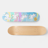 Magische Unicorns - Blauw Skateboard (Horizontaal)