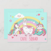 Magische Unicorns Briefkaart (Voorkant / Achterkant)