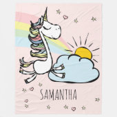 Magische Unicorns Fleece Deken (Voorkant)