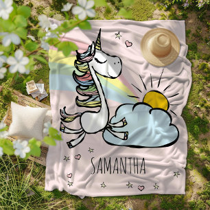 Magische Unicorns Fleece Deken