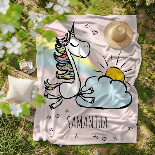 Magische Unicorns Fleece Deken