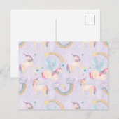 Magische Unicorns Patroon Briefkaart (Voorkant / Achterkant)