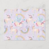 Magische Unicorns Patroon Briefkaart (Voorkant)