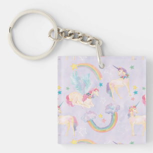 Magische Unicorns Patroon Sleutelhanger