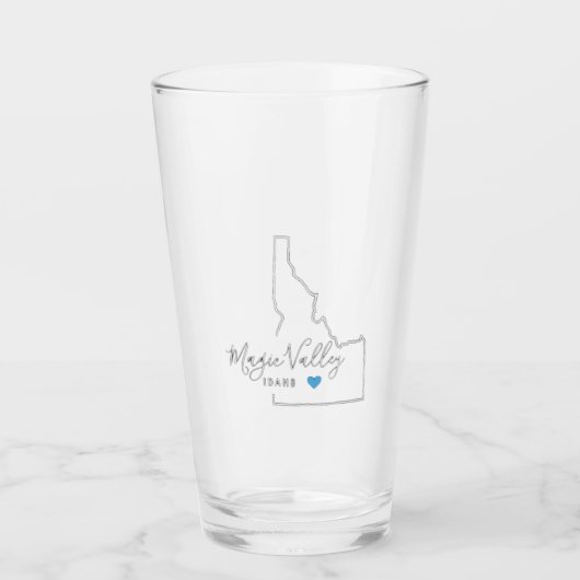 Magische vallei Idaho Water Glass Glas (Voorkant)