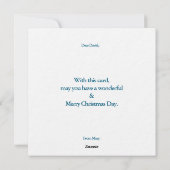 Magische vierkante kerstkaart (Achterkant)