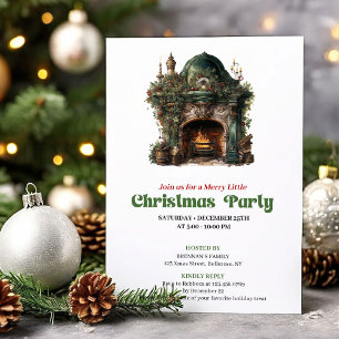 Magische vintage Kerst-haardparty-uitnodiging Kaart