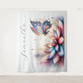 Magische Vlinder Party Fotografie Achtergrond Wandkleed (Voorkant)