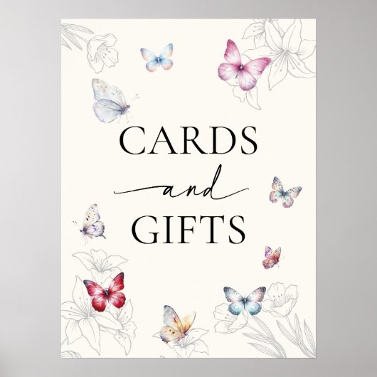 Magische Vlinders Vrijgezellenfeest Kaarten en ges Poster (Voorkant)