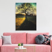 Magische vuurvliegjes droomachtig landschap canvas afdruk (Insitu (Woonkamer))