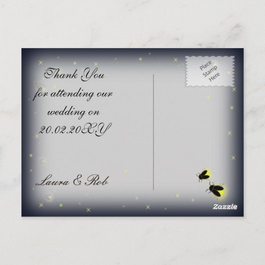 magische vuurvliegjes mason jar dank je kaarten (Achterkant)