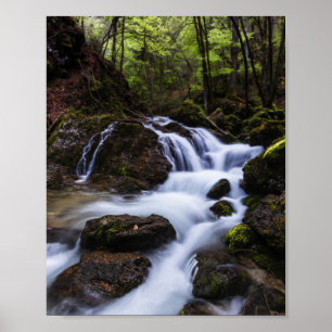 Magische waterval in kloof Hel Poster
