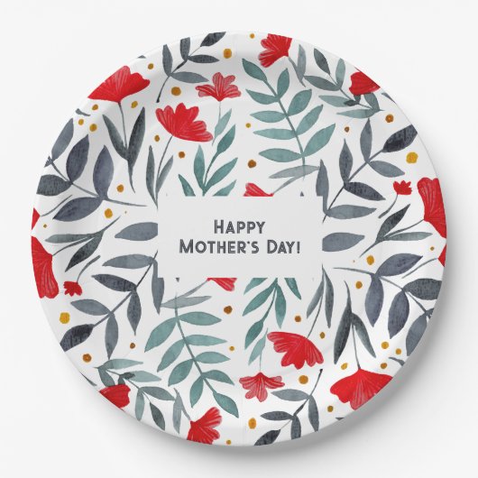 Magische Waterverf Garden Moederdag Papieren Bordje (Voorkant)