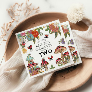 Magische Waterverf Kute Ladybug Girls Birthday Servet