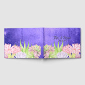 Magische Waterverf Succulenten Paarse bruiloft Gastenboek (Volledig)