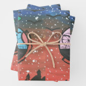 Magische wereld inpakpapier vel (In situ)