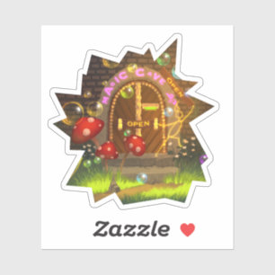 Magische Wereld Open Fantasy Sticker op maat