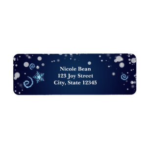 Magische Wervelende Winter Wonderland Adreslabels Etiket