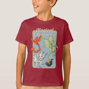 Magische Wezens Vintage Grafisch T-shirt