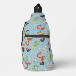 Magische Wezens Vintage Patroon Sling Bag