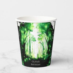 Magische Whimsy Woodland Verjaardag Papieren Bekers