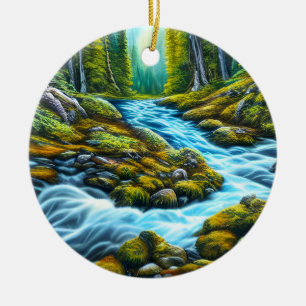 Magische Wilderness Bubbling Brook Keramisch Ornament